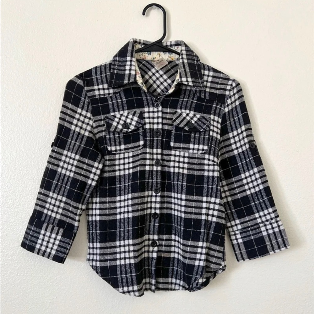 Vintage Black & White Flannel